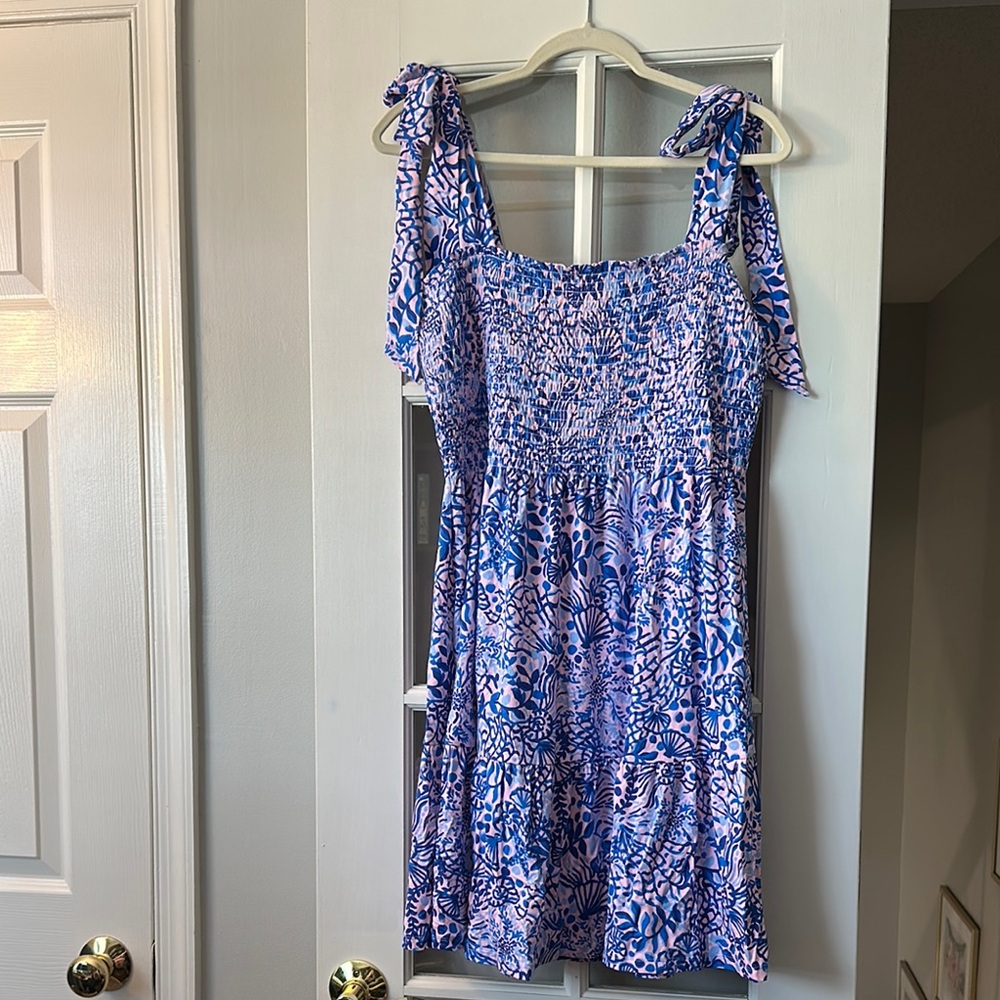 NWT Lilly Pulitzer Blue and White Patterned Dress